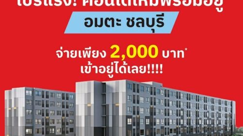 คอนโดใหม่ ราคาไม่ถึงล้าน แต่บรรยากาศดีขนาดนี้ Vay Amata เวย์ อมตะ โทร 093-1681685