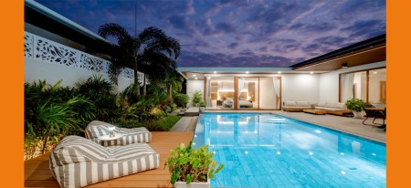 ขายบ้านพูลวิลล่าหัวหินใกล้ทะเลโฉนดครุฑแดง Luxury Villa La Felice Pool Villa Sale